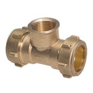 Conex 22mmx1/2" Tee Compression CU/FI