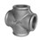 1/2" Equal Cross Black 180-B
