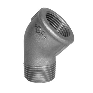 1/2" 45° Elbow M/F Black 121-B