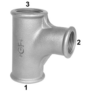 1.1/2x3/4" Pitcher Tee Black 131-B