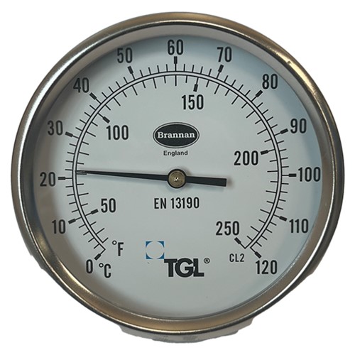 TGL 4" (4" stem) Therm/Gauge 120c Co-Ax